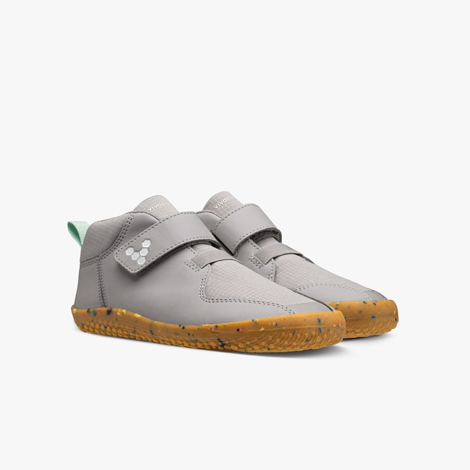 Vivobarefoot Primus Bootie II All Weather Kids Zinc VIVONEWUK071